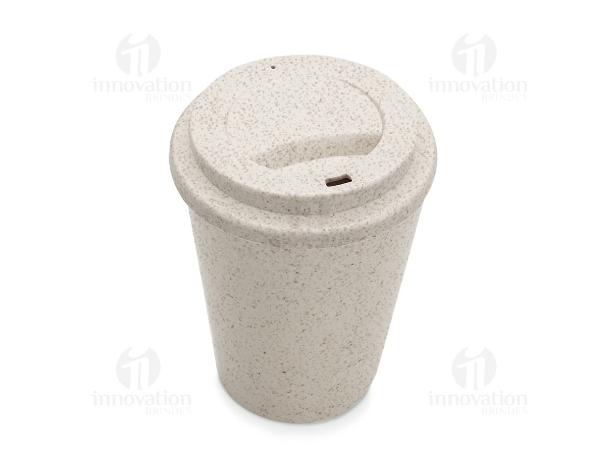 Copo Fibra de Arroz 450ml branco, feito com material sustentável. Copo Fibra de Arroz 450ml branco, feito com material sustentável.