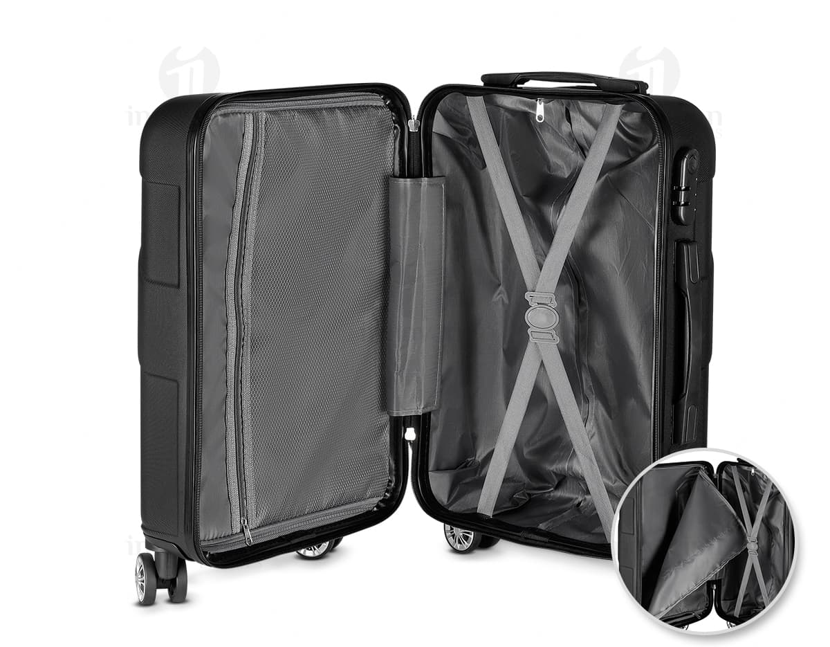 Mala de bordo feita de ABS com carrinho de aço, moderna e resistente. Ideal para viagens de negócios ou lazer, é um item de transporte seguro e prático para guardar seus pertences com segurança. A mala possui detalhes em metal e rodinhas que facilitam o seu deslocamento. Mala de bordo feita de ABS com carrinho de aço, moderna e resistente. Ideal para viagens de negócios ou lazer, é um item de transporte seguro e prático para guardar seus pertences com segurança. A mala possui detalhes em metal e rodinhas que facilitam o seu deslocamento.