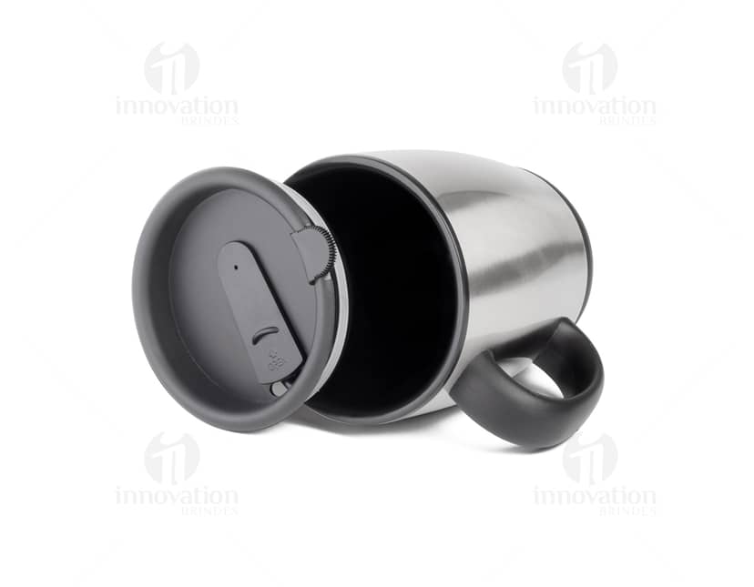 Caneca 450ml personalizada com logo da empresa. Ideal para presentear clientes e funcionários. Qualidade e elegância em um brinde único. Peça já a sua!