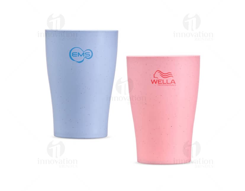 Copo de palha de trigo de 310ml, ecologicamente correto e sustentável.