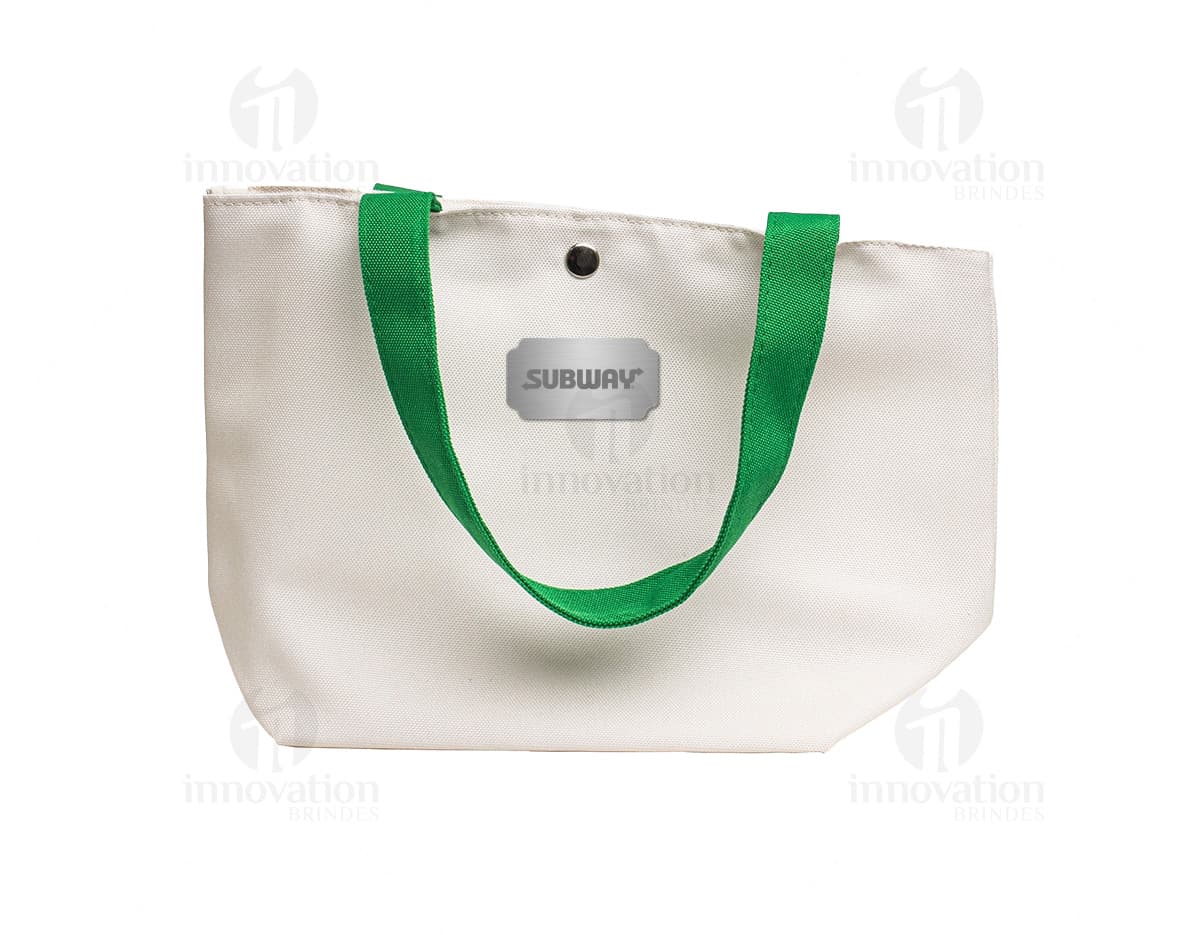 Bolsa Non-woven para Canudo em cor verde com alça para transporte. Bolsa Non-woven para Canudo em cor verde com alça para transporte.