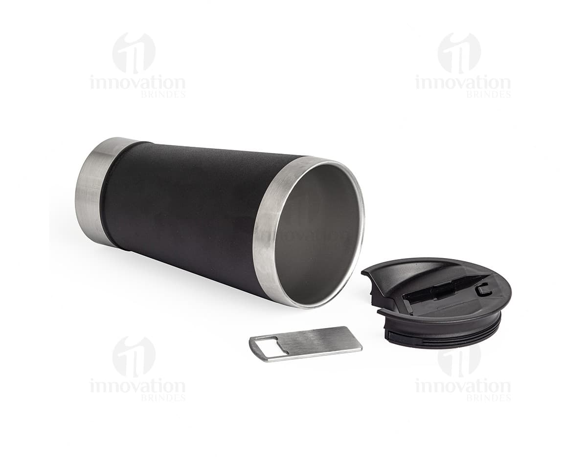 Copo Inox Texturizado 320ml em fundo branco. Copo Inox Texturizado 320ml em fundo branco.