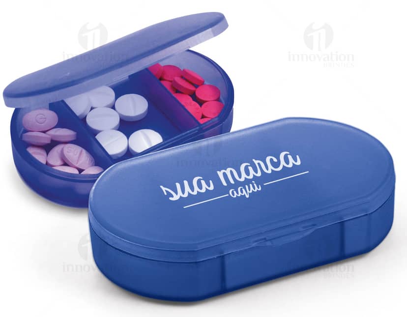 Porta comprimidos plástico rosa para cuidar da sua saúde com praticidade e estilo. Ideal para organizar seus medicamentos no dia a dia. Adquira já o seu!